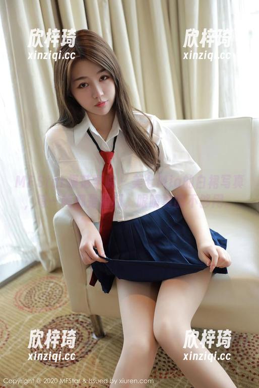 MFStar模范学院 - 美七Mia的白裙写真，每一帧都是福利，眼睛真的不够用。