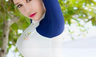 MiStar魅妍社 - 黄乐然的全套体操服，让人忍不住想试试“倒立”能不能拯救点颜值。
